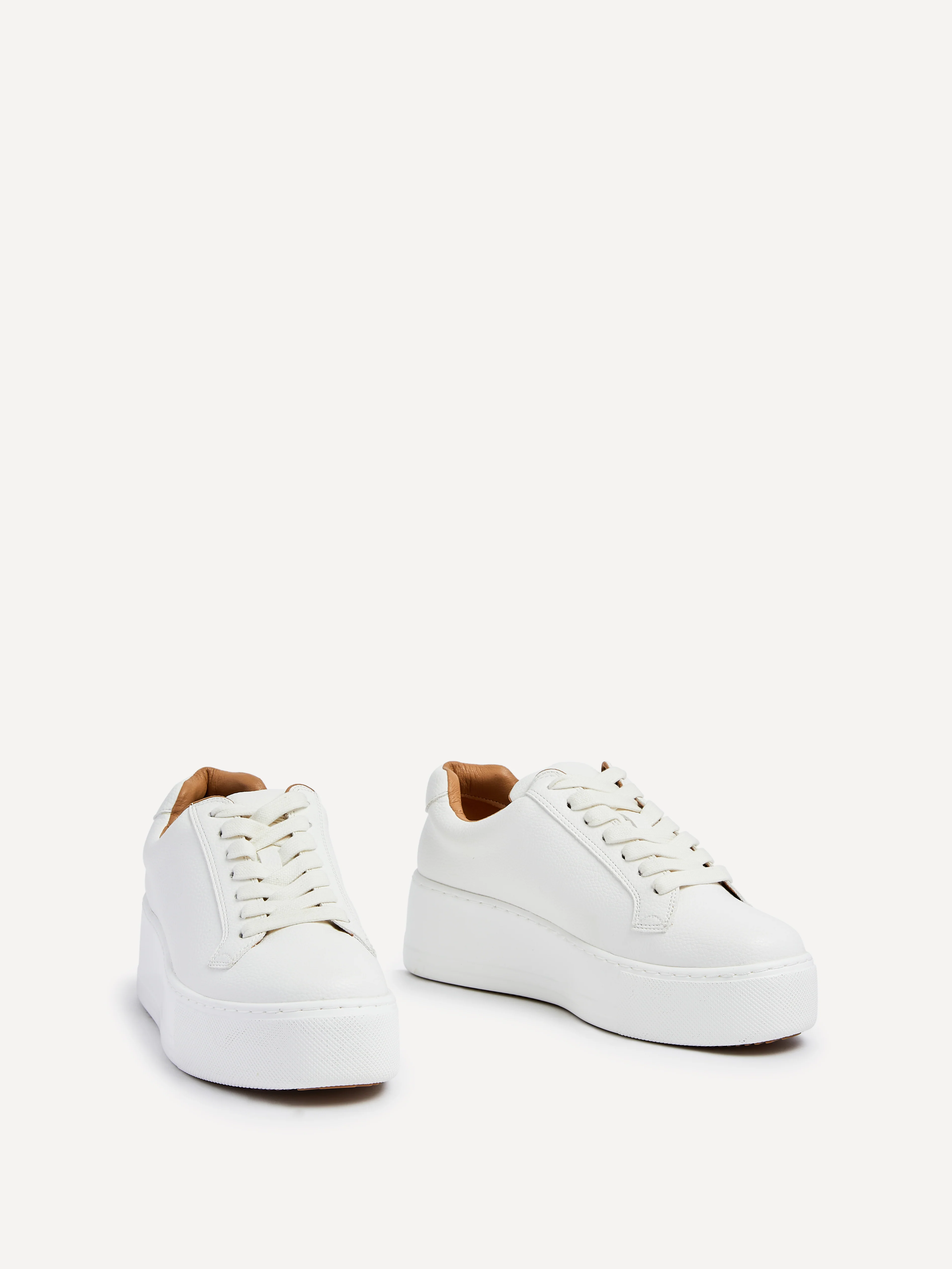 Twyla White Faux Leather Trainers - Image 5