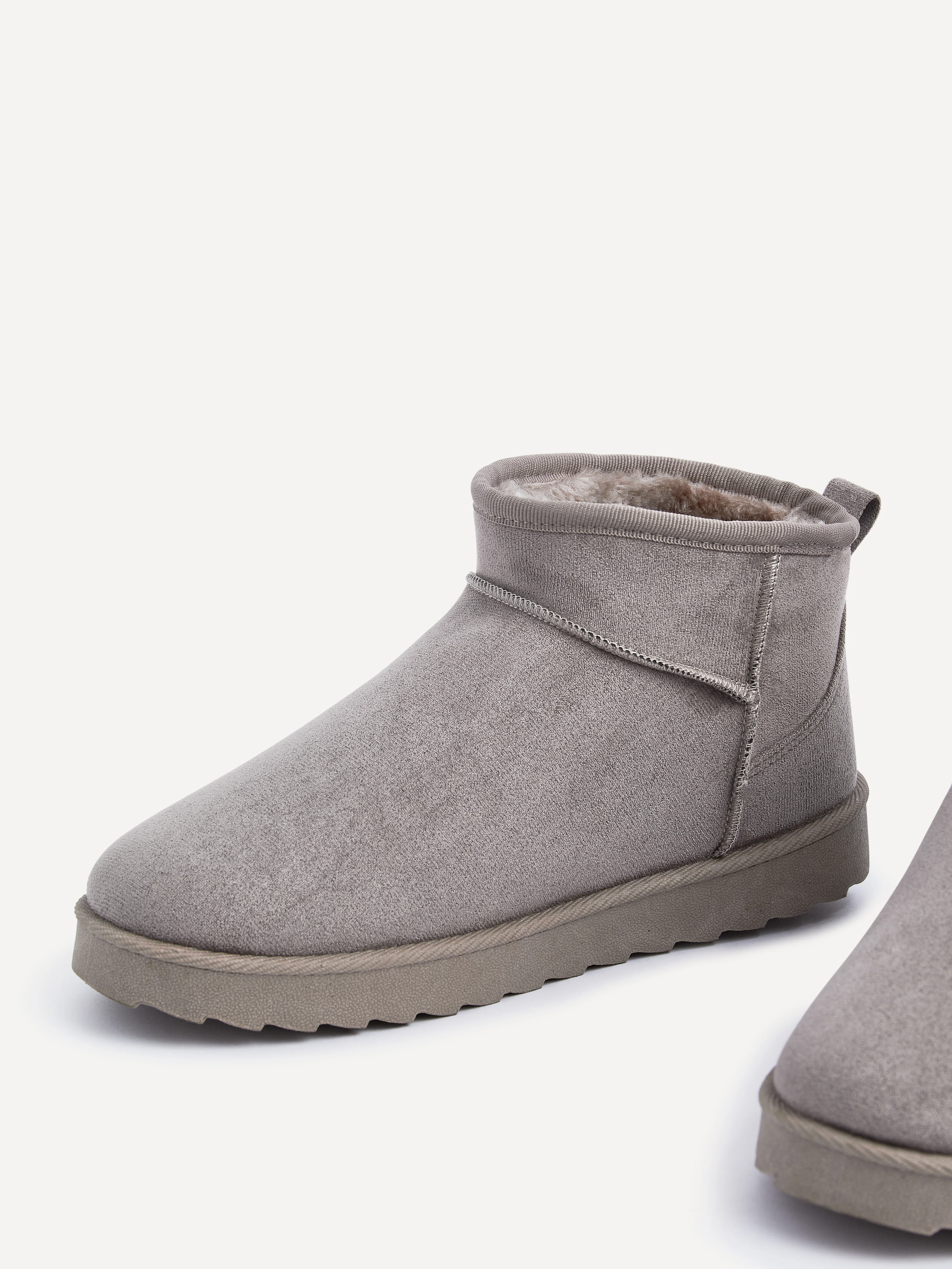 Ultra Mini Addy Ash Grey Fur Ankle Boots - Image 3
