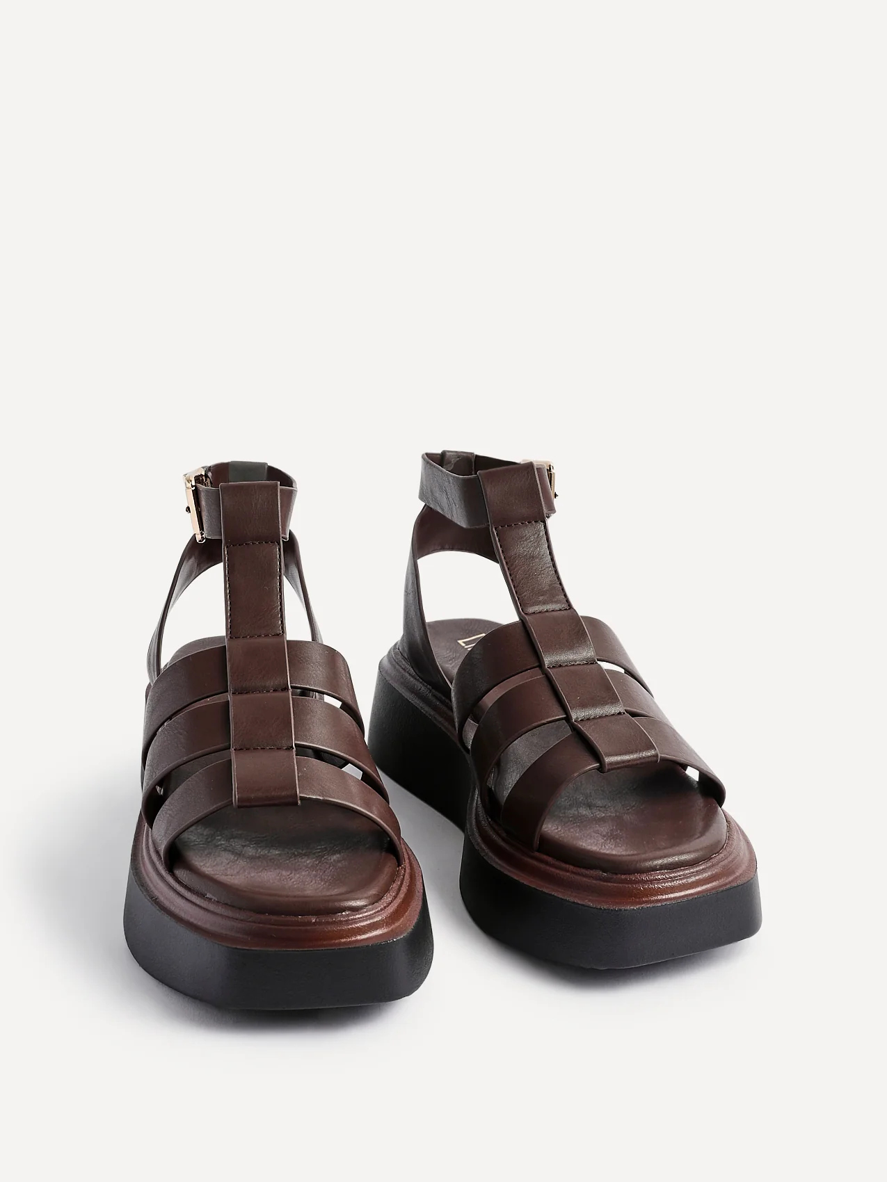 Vault Brown Gladiator Flatform Sandals - Image 3