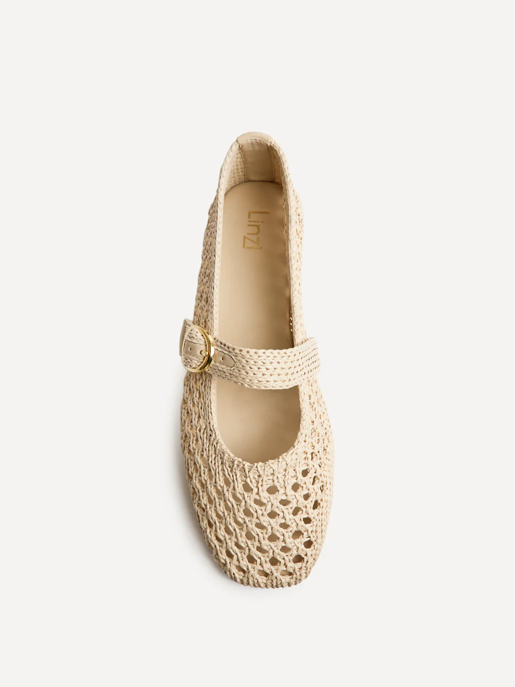 Verona Beige Handwoven Mary Jane Pumps - Image 4