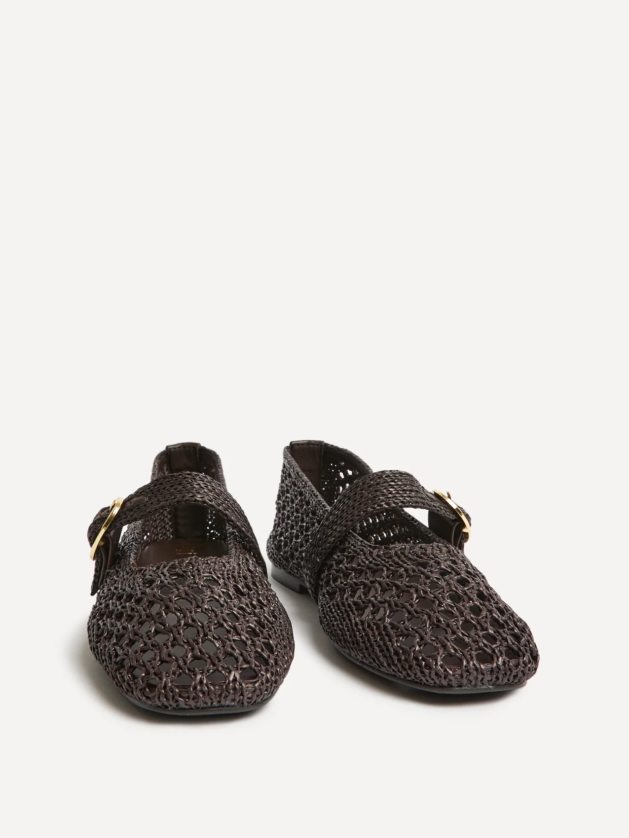 Verona Brown Handwoven Mary Jane Pumps - Image 3