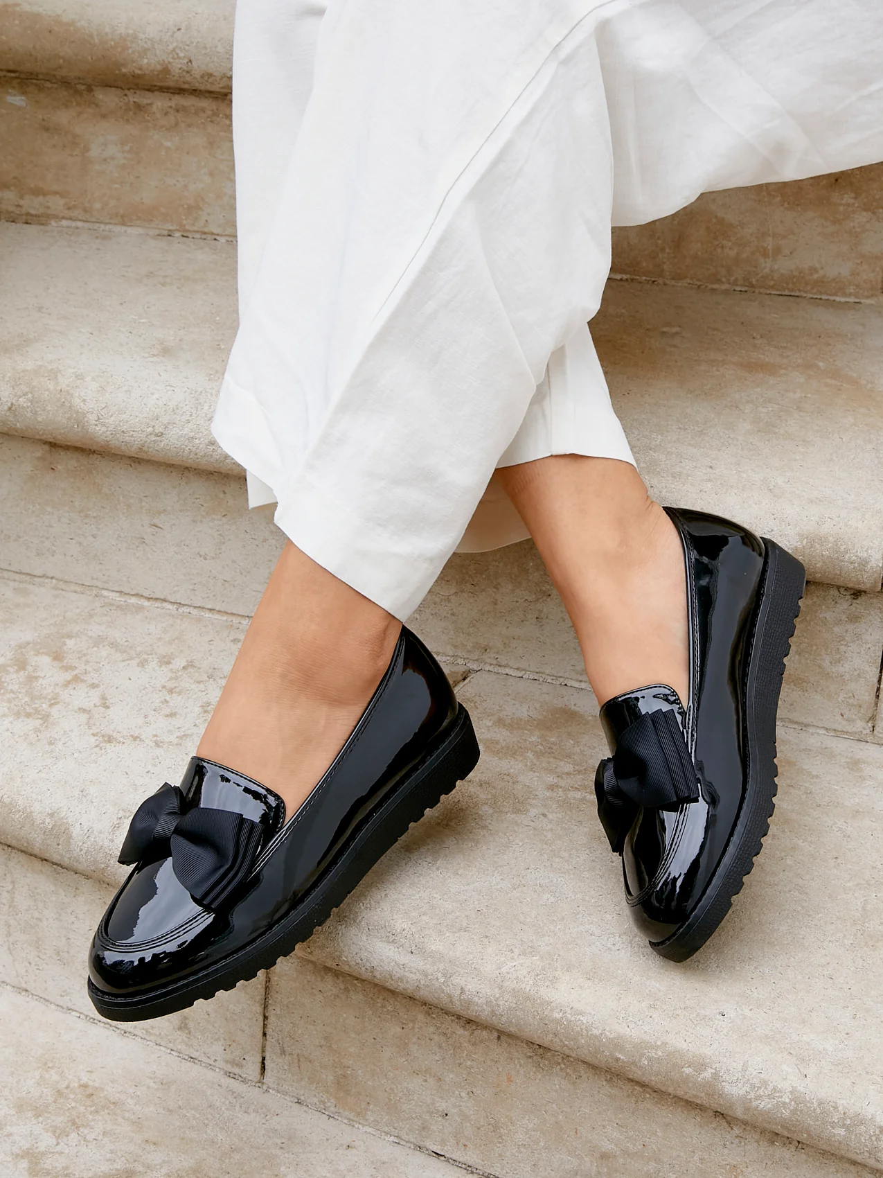 Violetta Wide Fit Patent Loafers - Image 6