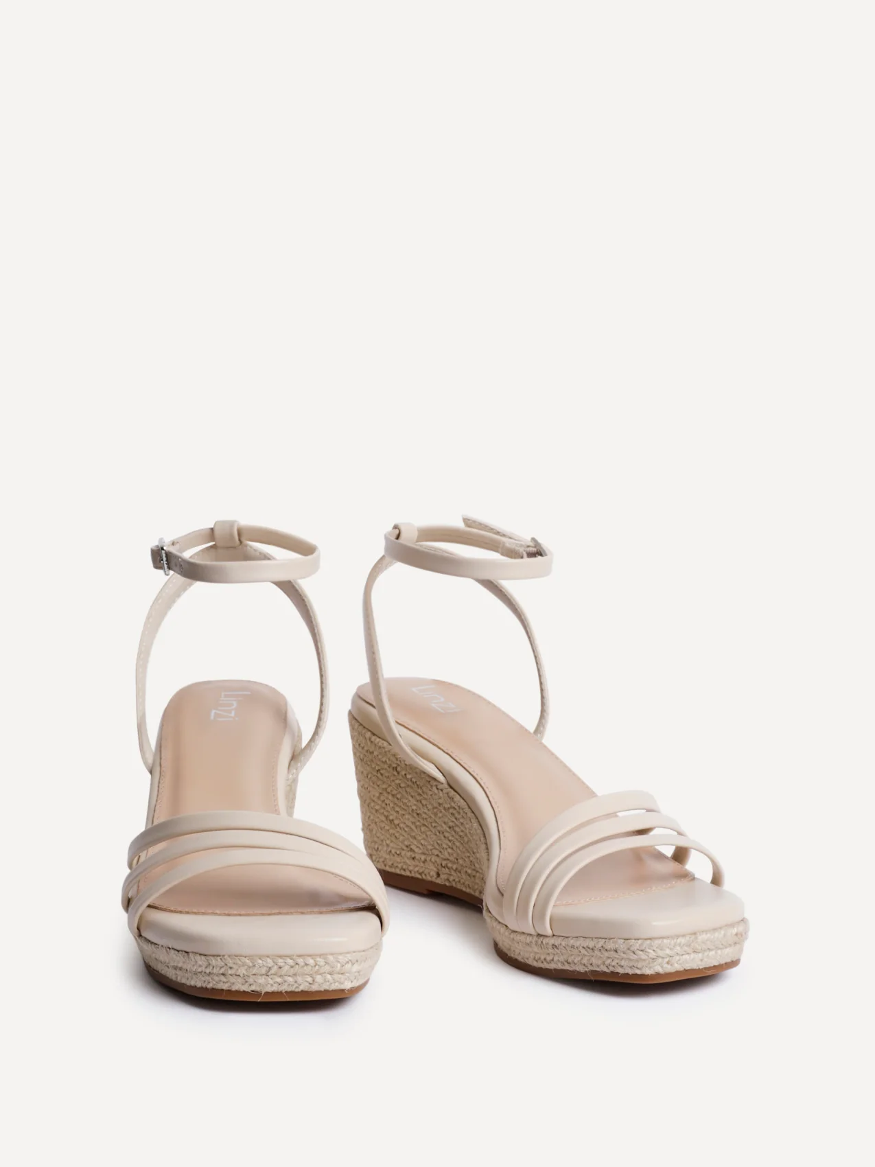 Virtue Nude Faux Leather Espadrille Wedge - Image 3