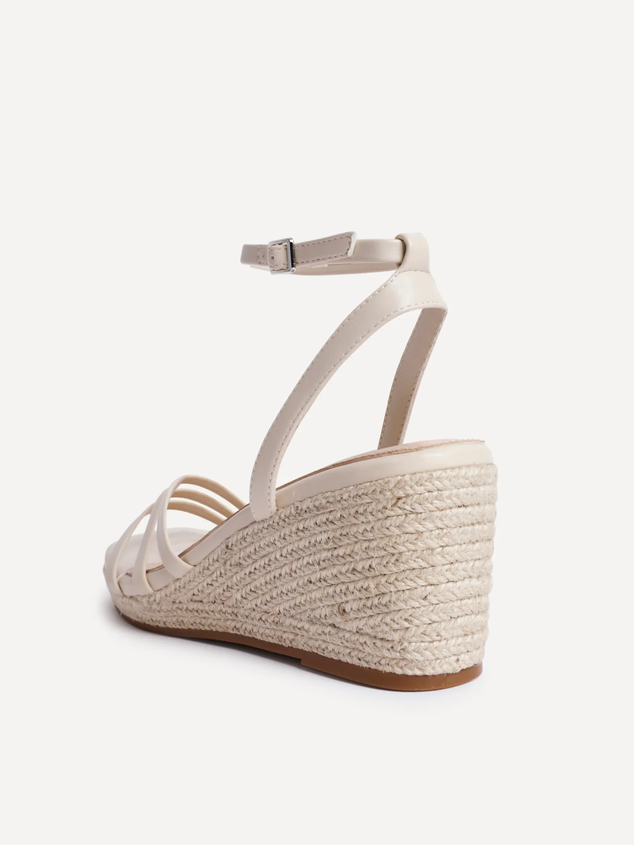 Virtue Nude Faux Leather Espadrille Wedge - Image 5