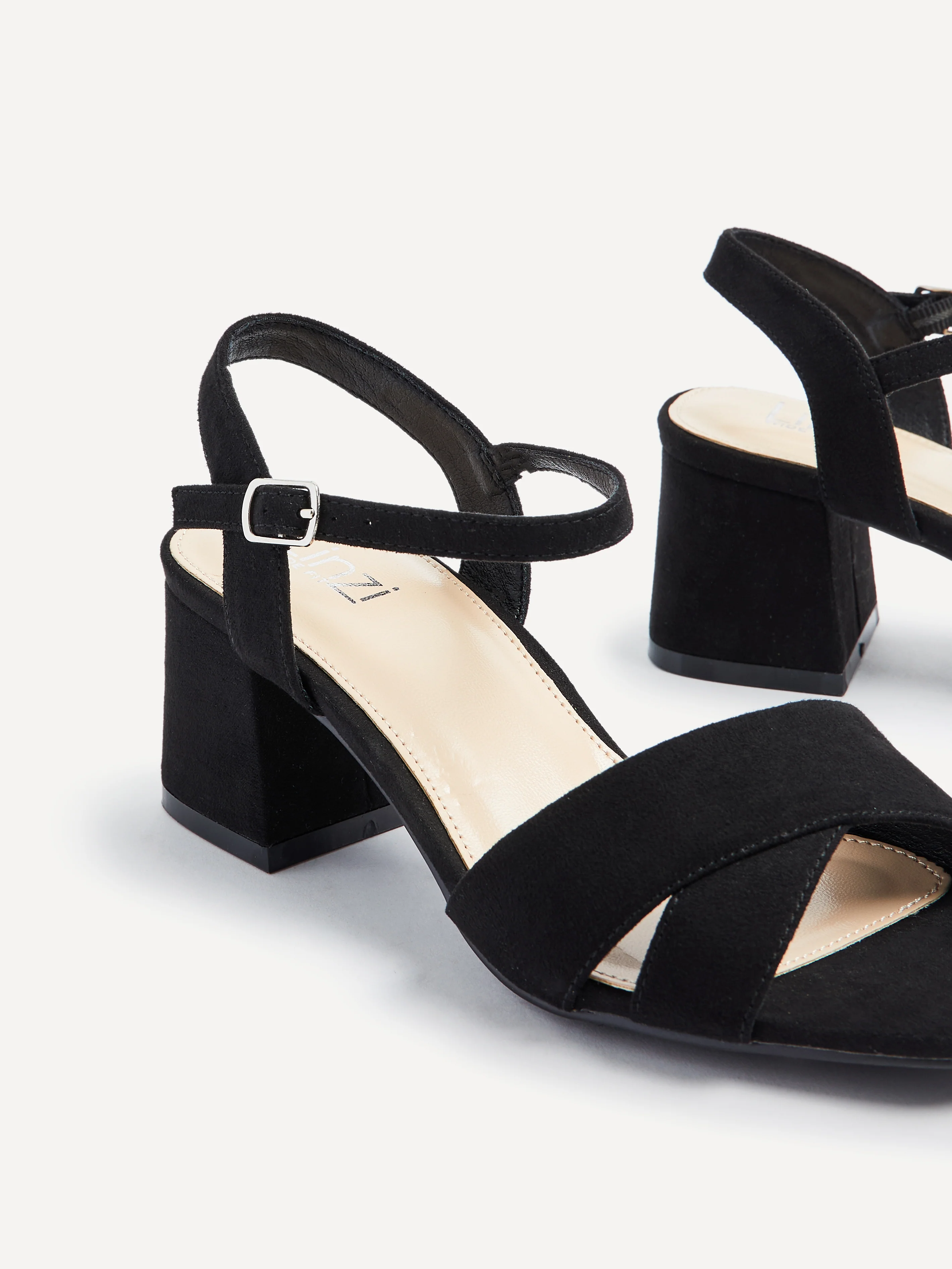 Vivian Wide Fit Black Block Heel Sandals - Image 5