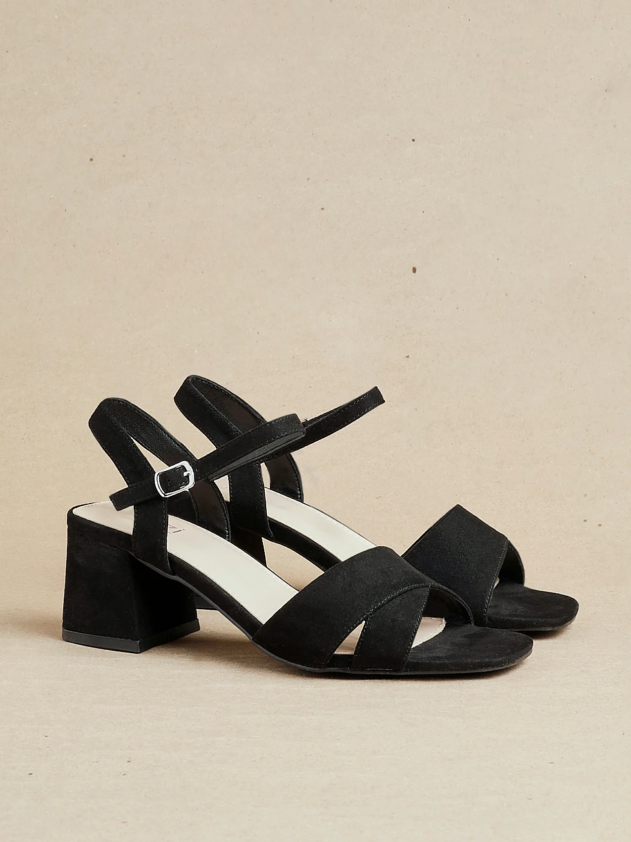 Vivian Wide Fit Black Block Heel Sandals - Image 7