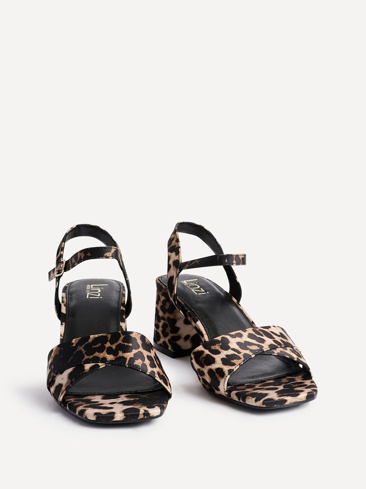 Vivian Wide Fit Leopard Block Heel Sandals - Image 3