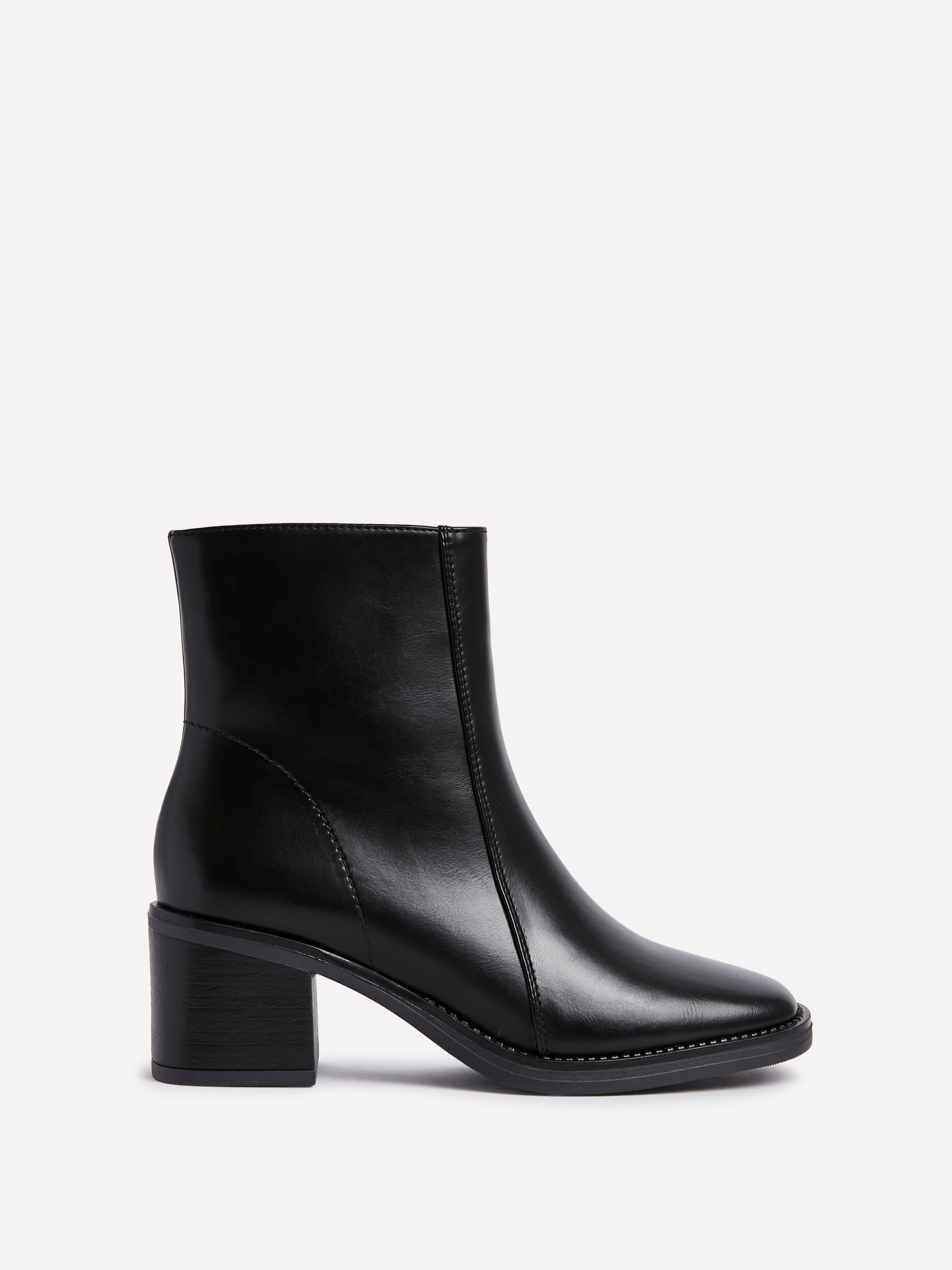 Wander Black Heeled Ankle Boots - Image 2