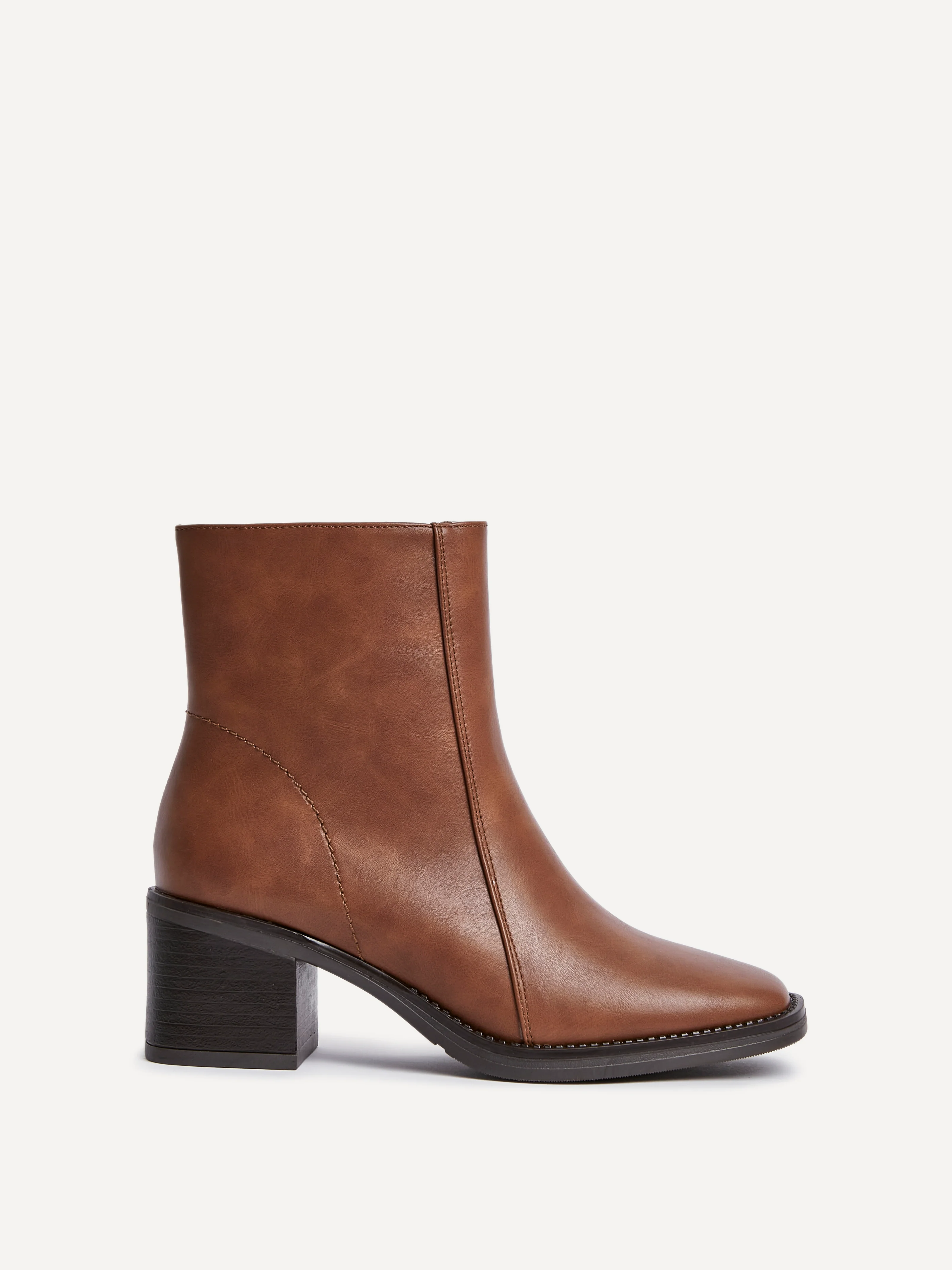 Wander Brown Heeled Ankle Boots - Image 2