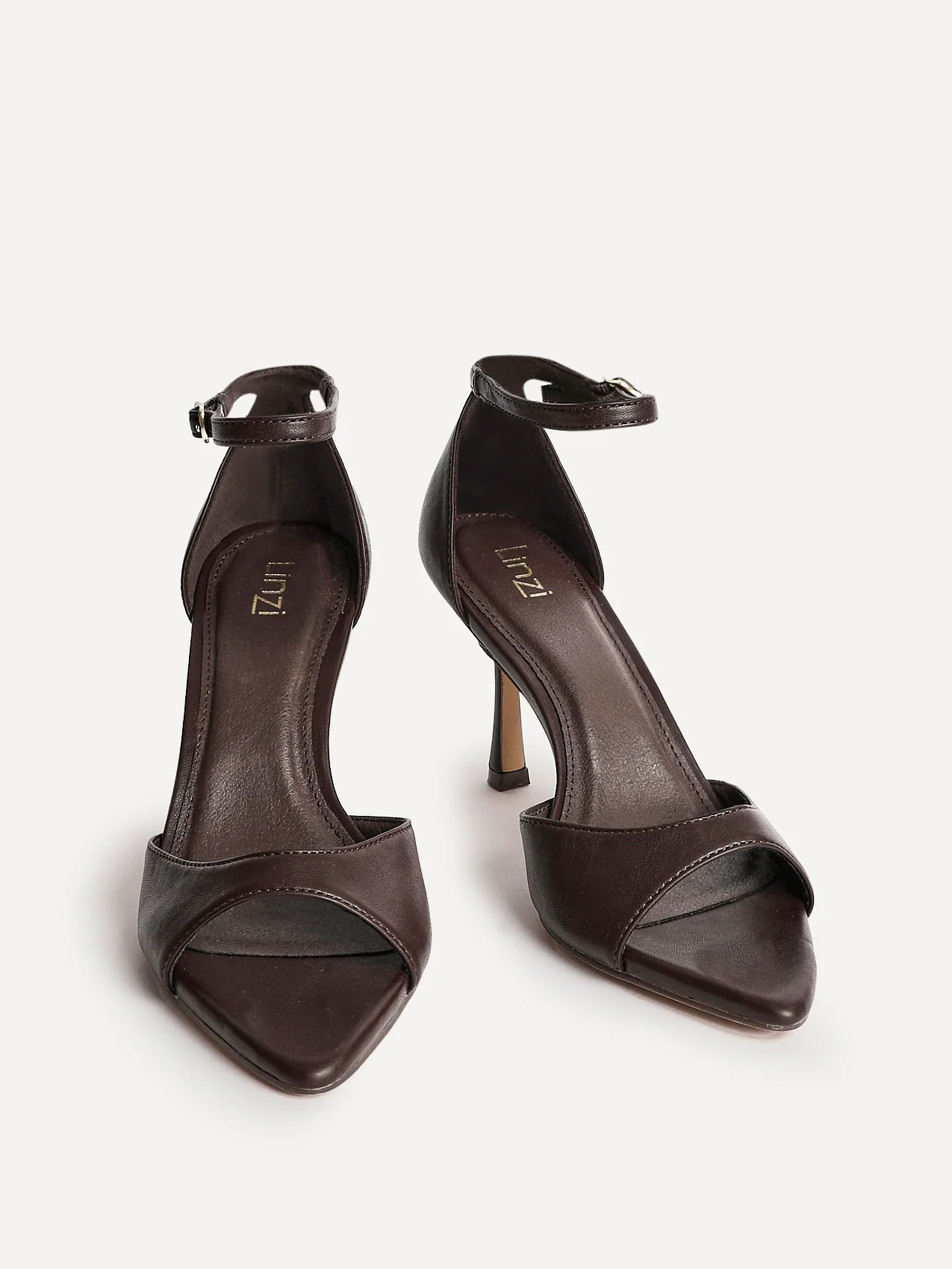 Wanted Brown Faux Leather Pointed Toe Heels - Image 3