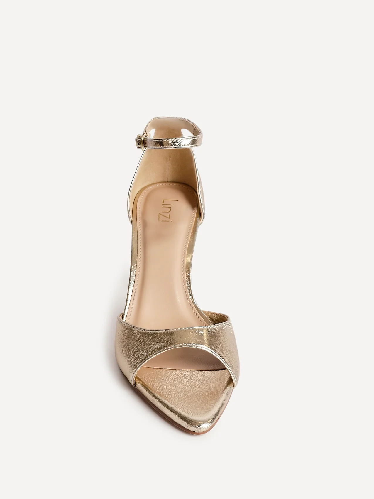 Wanted Gold Faux Leather Pointed Toe Heels - Image 4