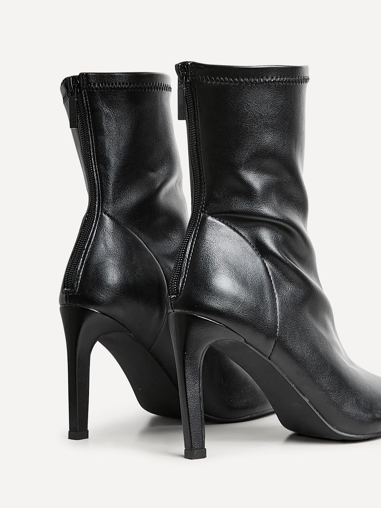 West Black Pointed Heeled Ankle Boots - Image 5