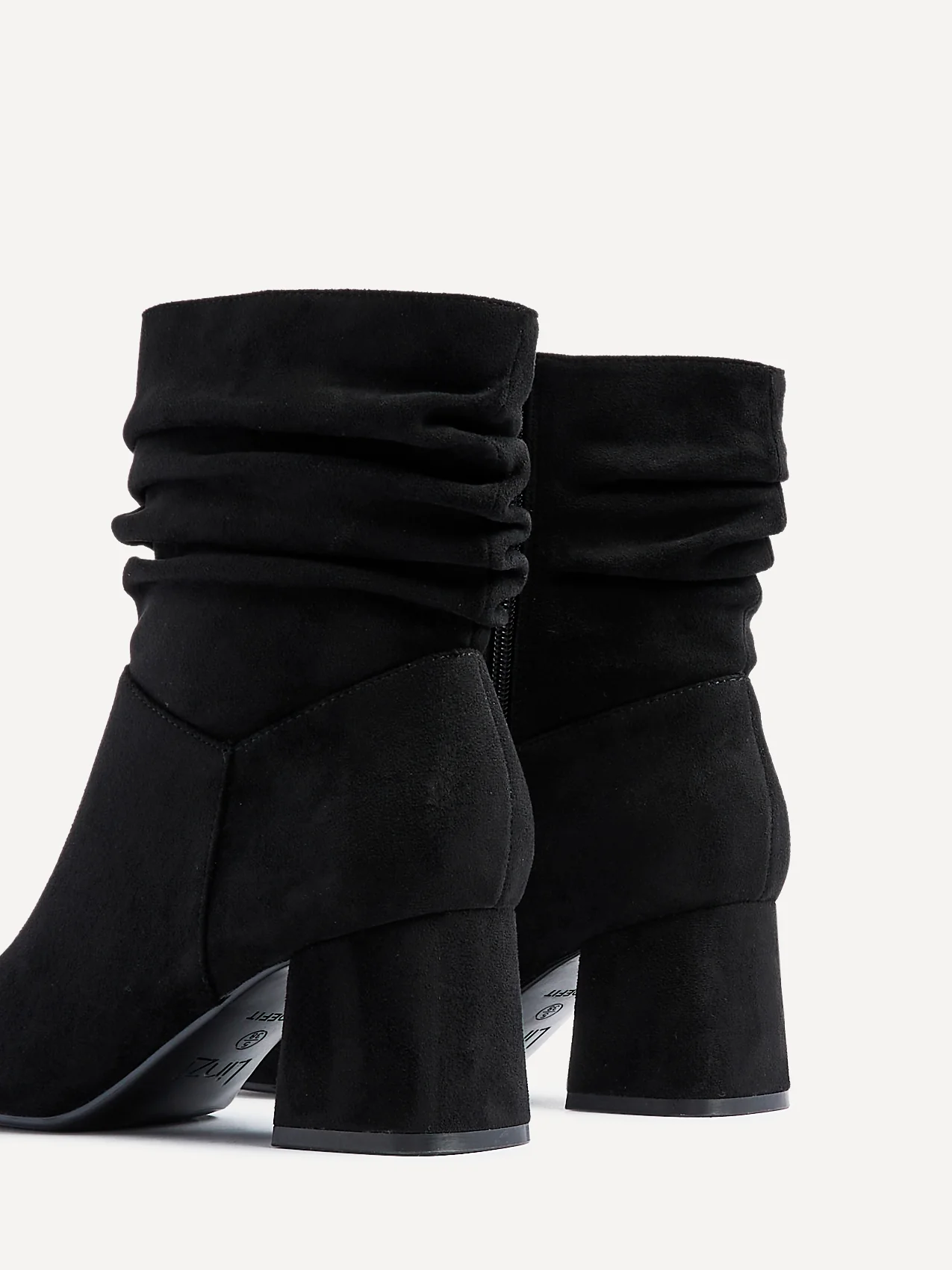 Zayda Wide Fit Black Heeled Ankle Boots - Image 5