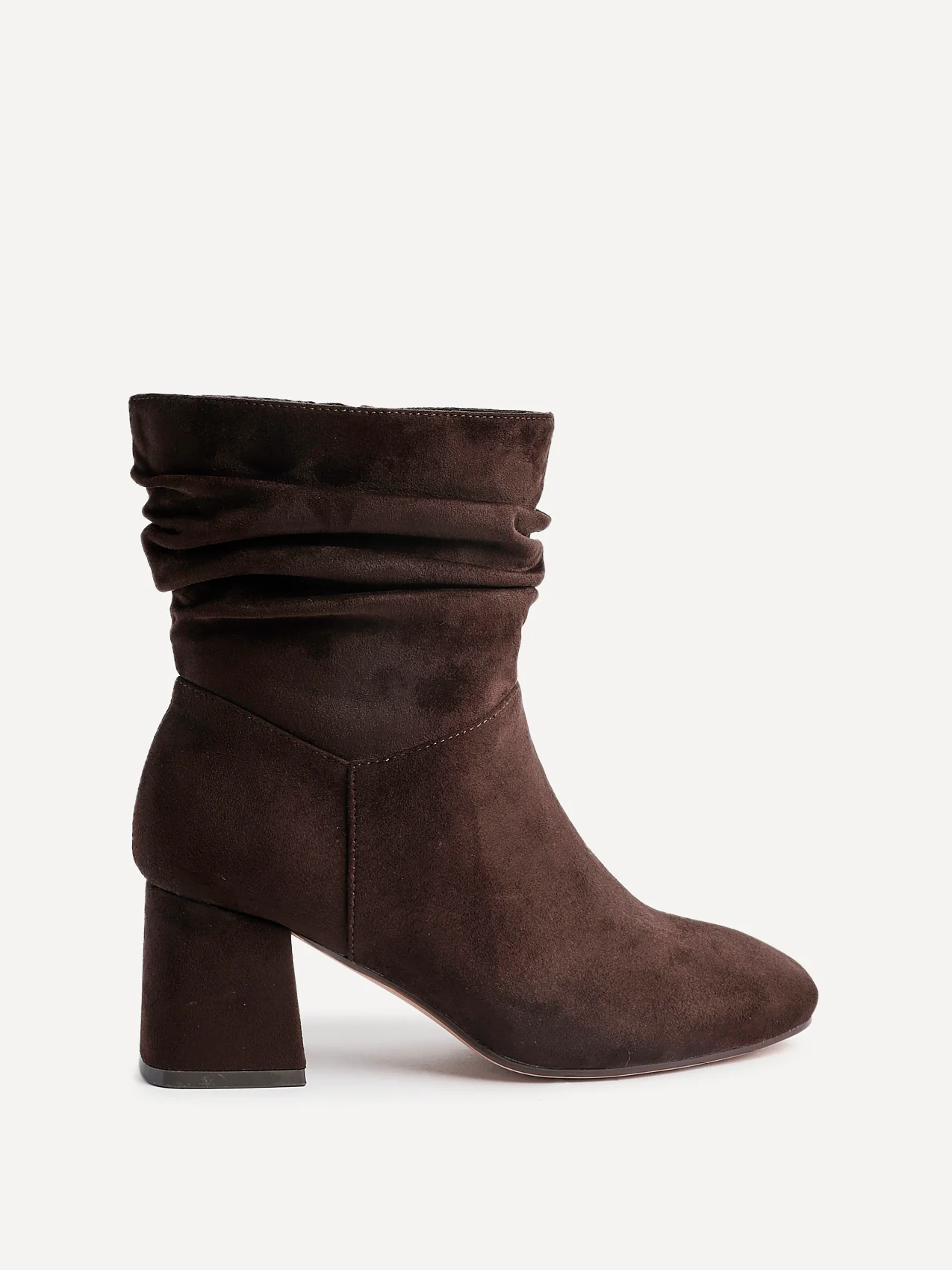 Zayda Wide Fit Brown Heeled Ankle Boots - Image 2